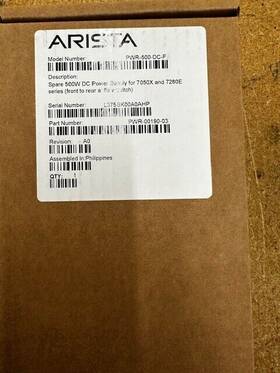 Arista Pwr-500dc-f 500 Watt Dc Front-to-rear Airflow
