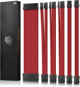 Asiahorse 761000996778 16awg Psu Cable Extension Power Cords Customized Supply Red
