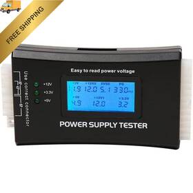 Bubucam Wu0037 Pc Power Supply Diagnostic Lcd Computer Testing Device 20/24 Black