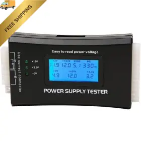 Wu0037 Bubucam Pc Power Supply Diagnostic Lcd Computer Testing Device 20/24 Black