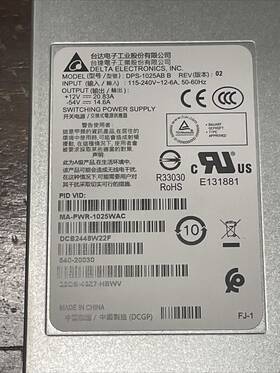 Cisco Dps-10254b Ma-pwr-1025wac Meraki Ms320 Ms350 1025w Ac Power Supply