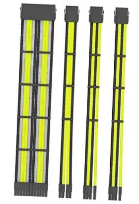 Cc-nsc-ygb05 Coocat Psu Power Supply Cable Extension Kits 24pin Atx 4 Pin 4-cable-set Byg