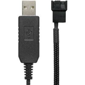 Crj Electronics 4041 12v Step-up Usb Fan Power Adapter Cable - 24-inch 60cm Black Sleeved