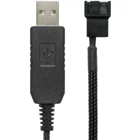 4041 Crj Electronics 12v Step-up Usb Fan Power Adapter Cable - 24-inch 60cm Black Sleeved