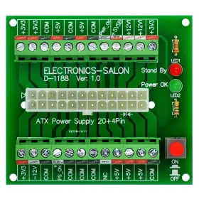 Md-d1188-1 Electronics-salon D-1188 24/20-pin Atx Dc Power Supply Breakout Board Module