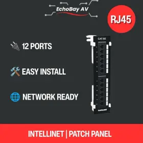 Ipp-wmc5e12 Intellinet 12 Port Cat5e Network Patch Panel Wall-mount