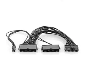 Jorcedi 630282656918 Dual Multiple Psu Power Supply 24 Pin Extension Cable Splitter Adapter Kit