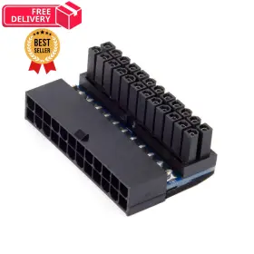 Pw-007-xy Jser Atx 24pin Female To Male 90 Degree Power Adapter 1