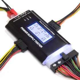 Kpst-01 Kingwin Digital Power Supply Tester With Lcd Screen 6 Cubic Inches Black