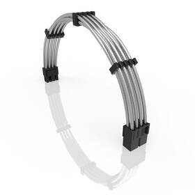 Linkup Pem-mt8g-sv50 - 50cm Psu Pc Power Extension Cable .metallic-silver 8-pin