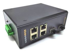 Signamax Si10030 Signmax I-100 Network Switch 4-port Rugged Industrial Gigabit Poe