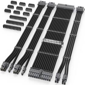 Sirlyr 95850 Transparent Connector Psu Cable Extension Kit Customed Pc 4 Pcs Black