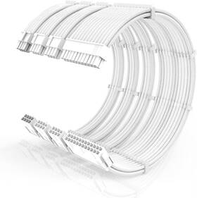 Smeozz 763534388487 16awg Psu Cable Extension Kit With Combs 1x24pin 4-pack White