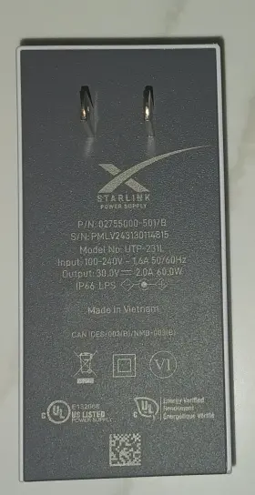 02755000-501b Starlink Utp-231l Router Ac Power Adapter 120-240v