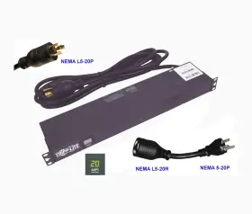 L5-20p Tripp Lite 037332142504 2.4kw Single-phase Pdu 12 X 5-15/20r / 5-20p 15 Ft.1 U