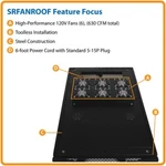 Smartrack Roof-mounted Panel 6-120V High-performance Fans; 630 Cfm, 5-15P New. Price: $72.26.