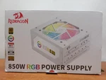 Redragon 850W Power Supply GC-PS007W-1 Rgb 80+GOLD. White New Open Box. Price: $50.00.