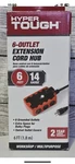 Red & Black Hyper Tough Outdoor 6-OUTLET 6FT Extension Cord Hub New!!. Price: $24.00.