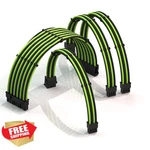 Linkup Greenblack 30CM Psu Cable Extension Sleeved Braided Kit New. Price: $34.99.