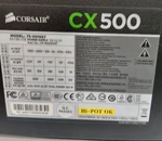 Corsair CX500 Power Supply Used. Price: $39.99.