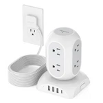 Surge Protector Power Strip Tower, Tessan Flat Plug Extension Cord 10 Ft With... New. Price: $40.04.